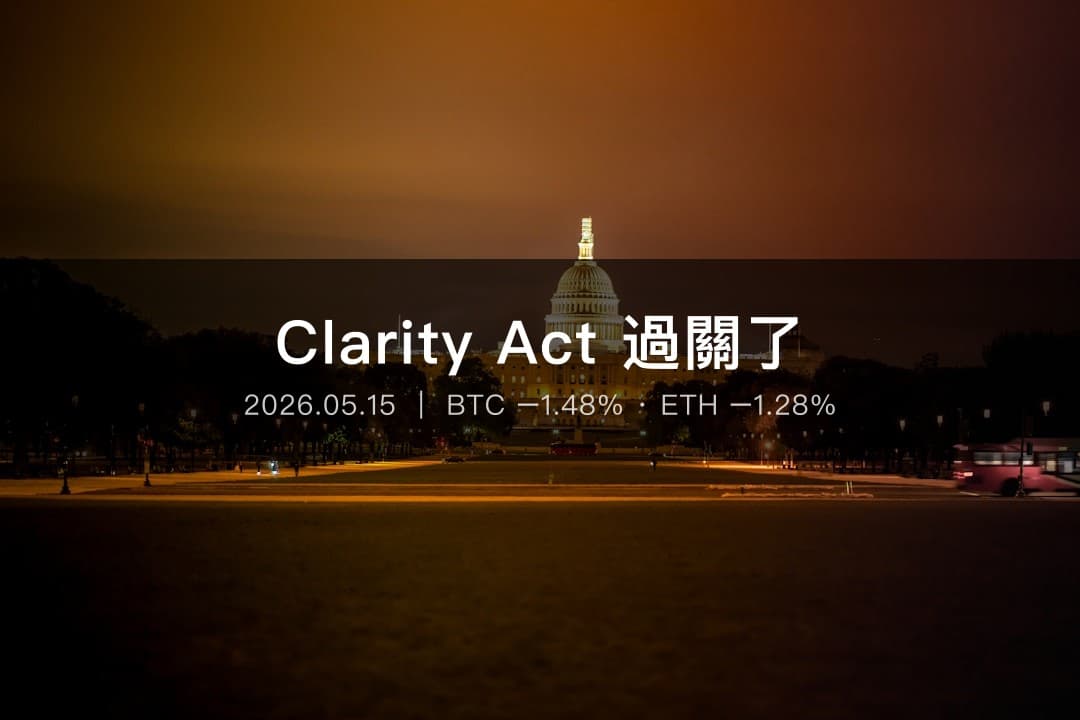 美國國會與加密貨幣監管 Clarity Act 通過,比特幣每日摘要封面圖