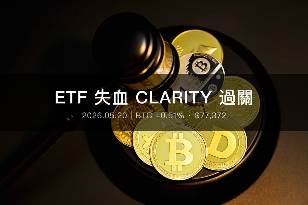 加密貨幣監管立法與市場觀望情緒示意圖,2026年5月每日摘要