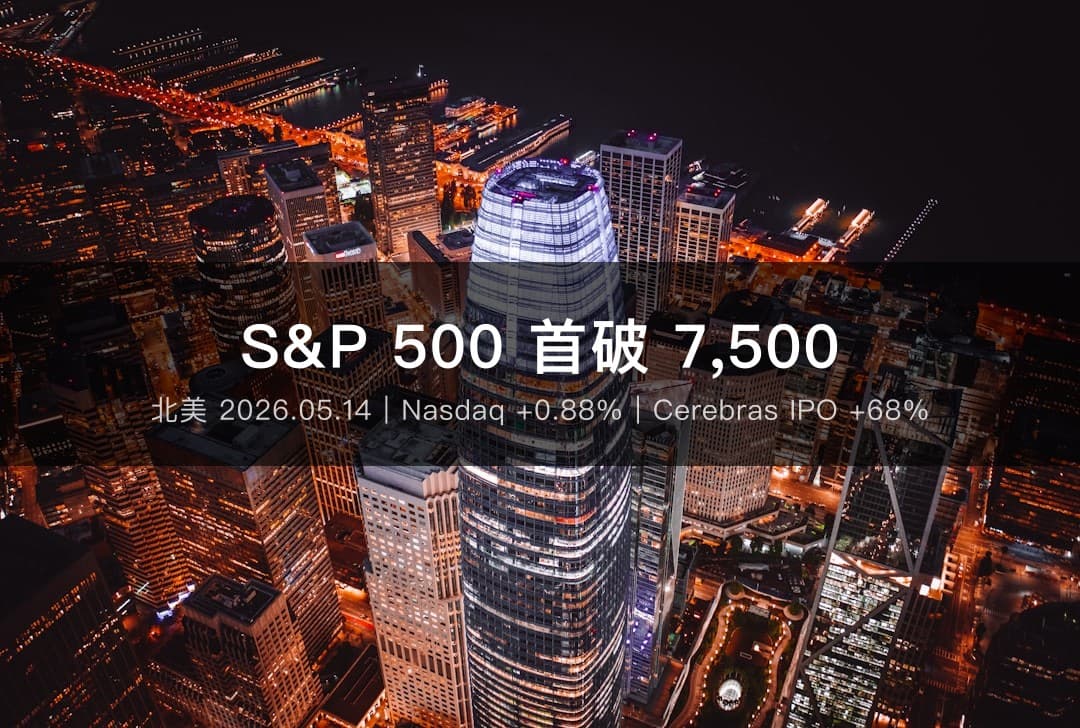 矽谷夜景俯瞰,象徵AI科技股全面創歷史新高的美股大漲日